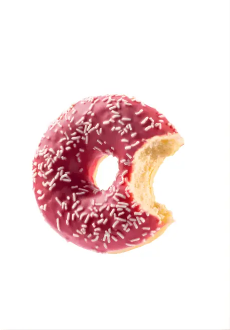 48484 | Donut with pink glaze | Vandemoortele
