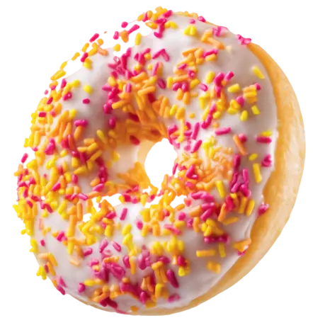 44993 | White Chocolate Donut | Vandemoortele