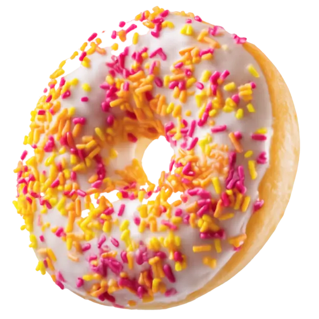 44993 | White Chocolate Donut | Vandemoortele